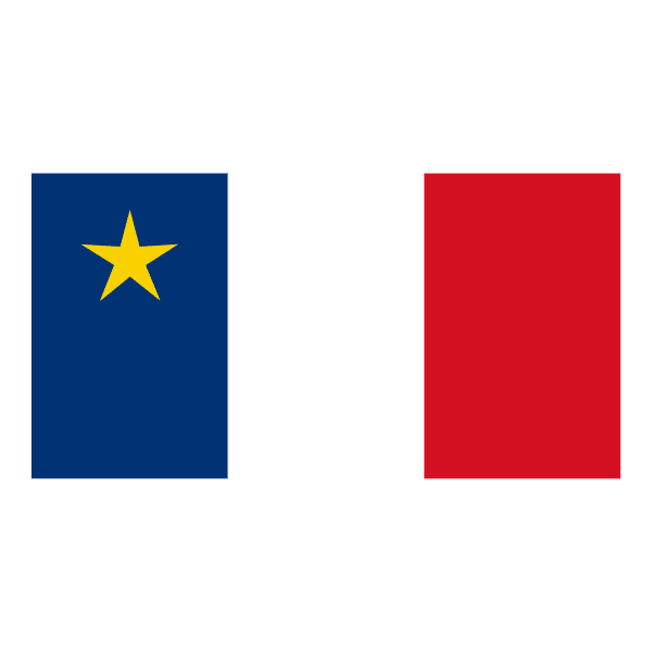 Drapeau acadien en nylon ou polyester fabriqué au Québec – L’Étendard